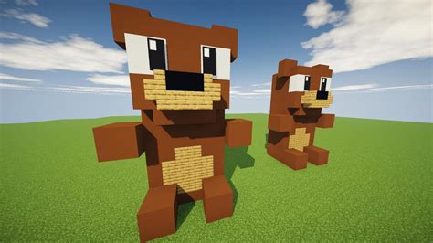 How To Build Teddy Bear In Minecraft Youtube