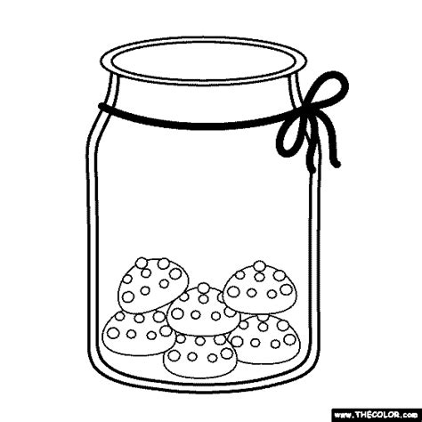 Cookie Jar Coloring Page Coloring Nation