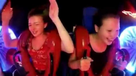 Top Best Moments On The Slingshot Ride Girl Loses Bra Passin Girl Out