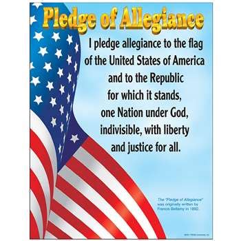 In fact, sitting out the pledge of allegiance, and encouraging your children to do so as well, can be seen as an affirmation of certain important values that are sadly lacking in modern america. Chart Pledge Of Allegiance Gr K-3 17 X 22 by Trend ...