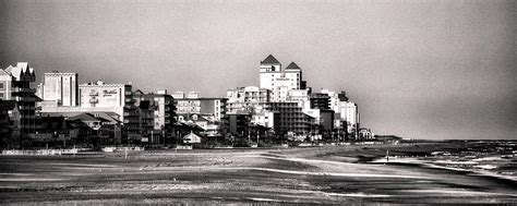 Beach Vacancy In Ocean City In Black And White Photograph By Bill