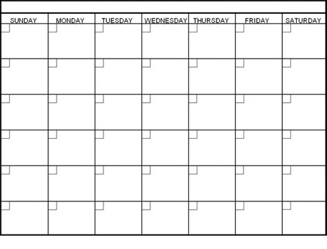 Blank Six Week Calendar Best Calendar Example