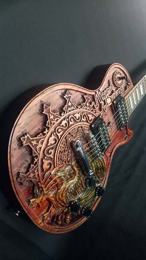 Indonesian Carved Guitar Guitar Art Guitar Music Guitar