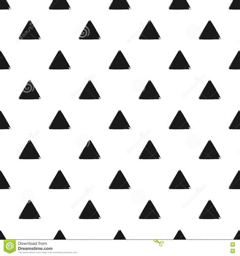 Geometric Seamless Pattern Of Grunge Black Triangle Stock Vector