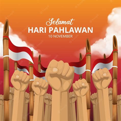 Premium Vector | Hari pahlawan nasional or indonesia heroes day