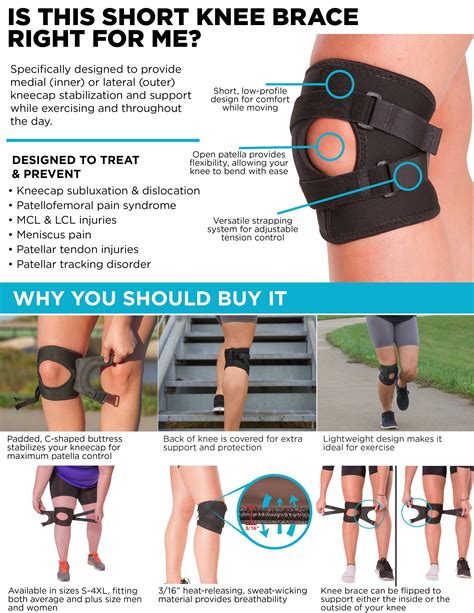 Short And Lightweight Knee Brace Patellar Tracking Support For Running