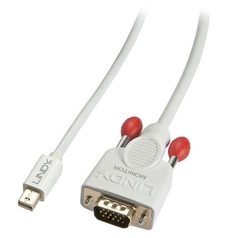 2m Mini Displayport To Vga Cable White From Lindy Uk