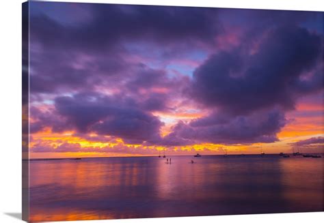 brownes beach sunset st michael barbados west indies caribbean wall art canvas prints
