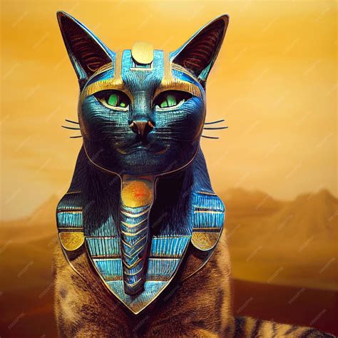 Premium Photo Egyptian Cat 3d Illustration Pharaoh Cat Mummy