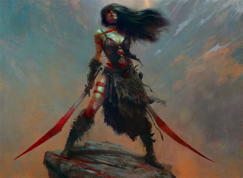 Warrior Women Artwork Fantasy Art Digital Art Sword