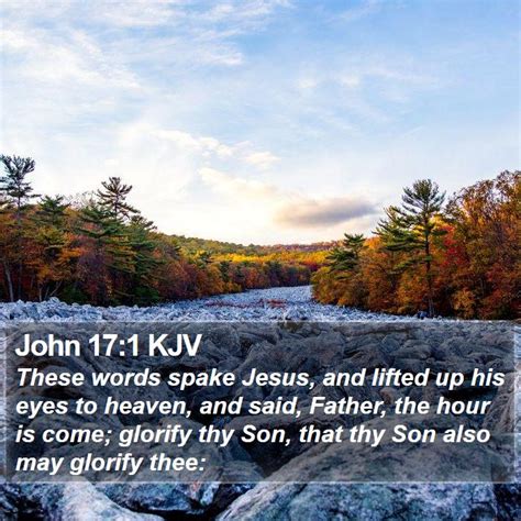 John 171 Kjv These Words Spake Jesus And Lifted Up His Eyes
