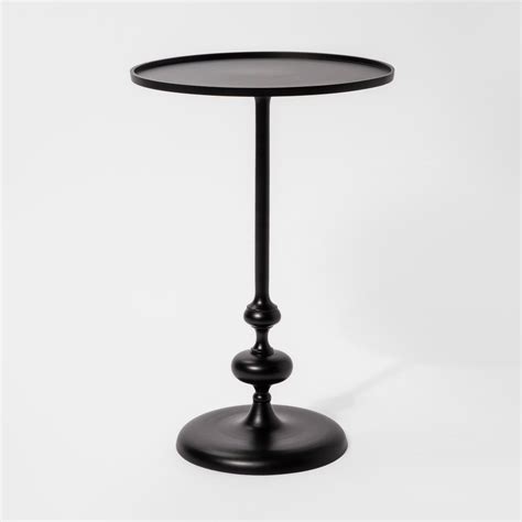 Oxford end table with storage cabinet and shelf. Londonberry Turned Accent Table Large Black - Threshold™ | Metal accent table, Black accent ...
