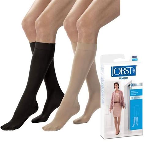 jobst opaque medical legwear women s knee high 15 20mmhg compression support stockings