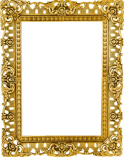Check spelling or type a new query. Clipart Ornate Frame 40 Version - Transparent Gold Picture ...