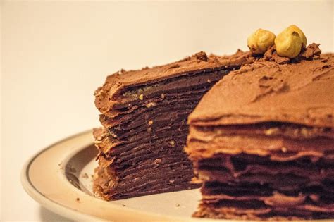 Chocolate Hazelnut Crepe Cake Fongolicious