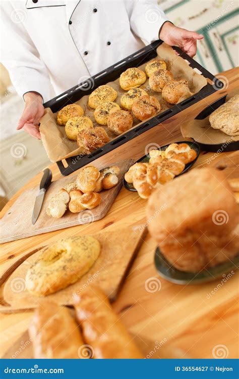 Woman With Baked Goods Stock Image Image Of Kitchen 36554627