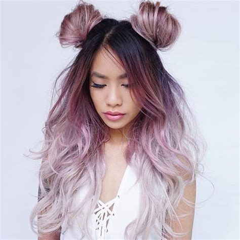 Say Hello To The New Instagram Trend Two Buns Hairstyle Brown Ombre