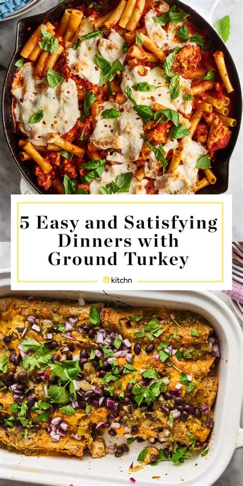 From easy meatloaf to amazing ground beef casseroles, you're sure to find something extraordinary to make tonight in our collection of recipes with ground beef. 5 Quick Dinners That Start with a Pound of Ground Turkey ...