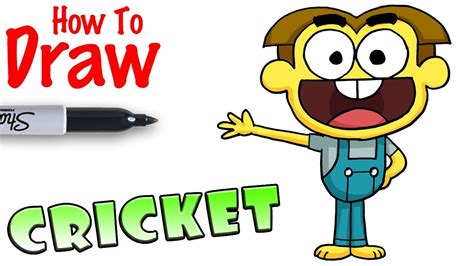 How To Draw Cricket Big City Greens Youtube