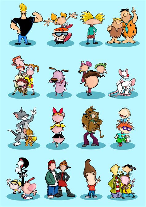 art and collectibles drawing and illustration digital 90s cartoon characters pe