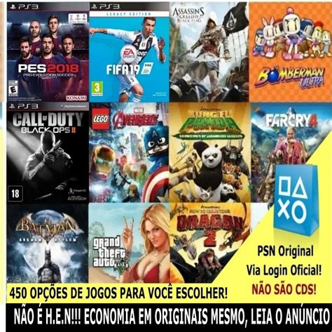 Pacote De 25 Jogos Playstation 3 Psn Midia Digital Escolha Mercado Livre