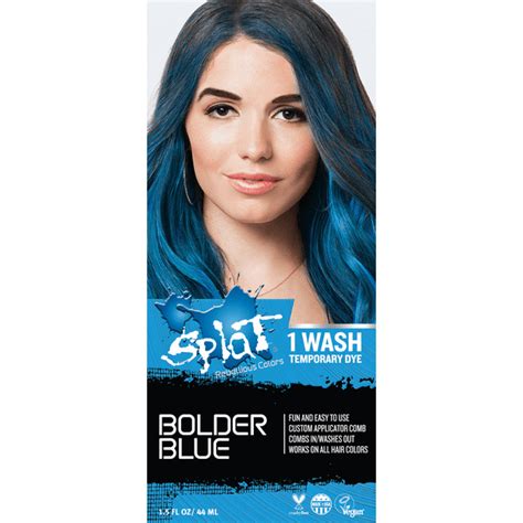 Splat 1 Wash Bolder Blue Hair Color Temporary Bleach Free Blue Hair