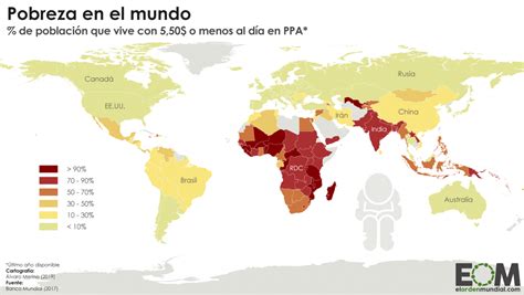 El Mapa De La Pobreza Mundial Mapas De El Orden Mundial Eom