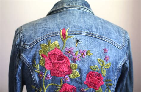 What I Wore My Diy Embroidered Denim Jacket
