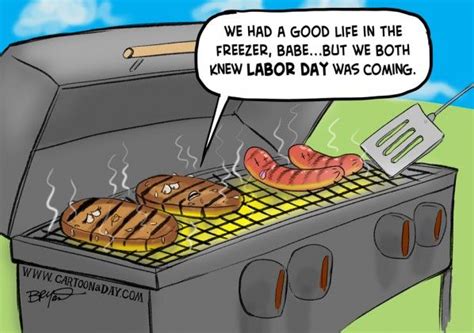 Happy Labor Day 2012 Cartoon Cookout Happy Labor Day Life Humor