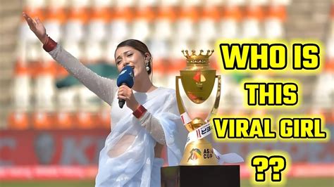 viral girl trishala gurung at asia cup 2023 opening ceremony asiacup trishalagurung viralgirl