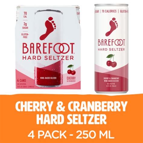 Barefoot Low Calorie Cherry Cranberry Wine Based Hard Seltzer 4 Cans