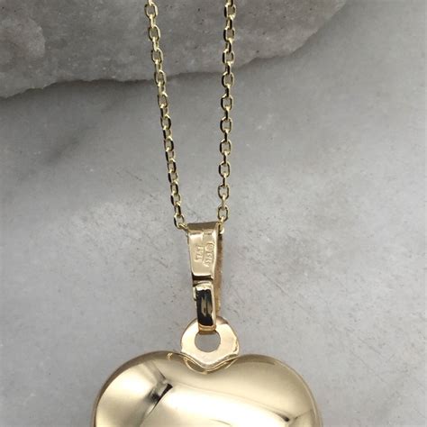 9ct Solid Gold Heart Locket Necklace By Lime Tree Design