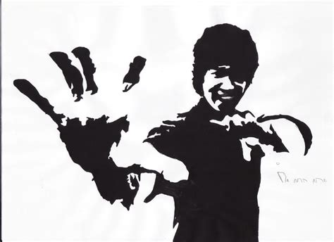 Stencil Art Of Bruce Lee By Akashguru05 On Deviantart