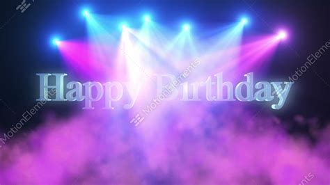 Happy Birthdaytitlelights And Smoke Show Stock Animation 9458070
