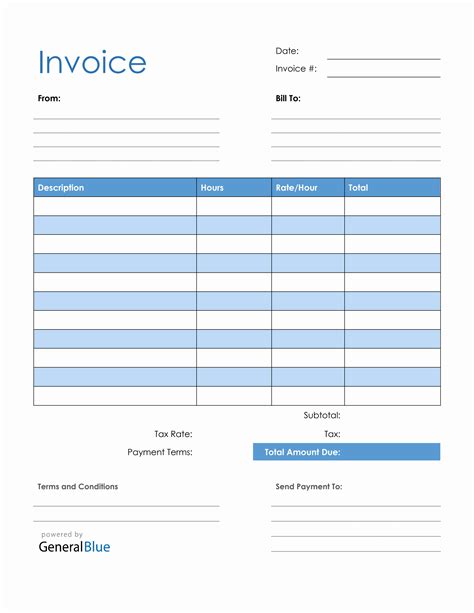 Printable Free Invoice Templates
