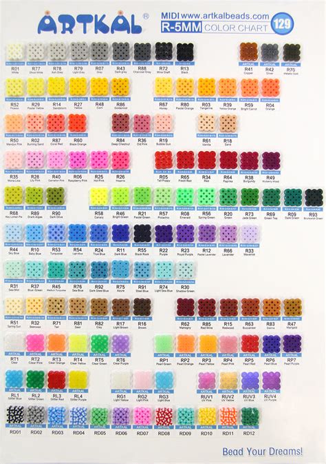 Perler Bead Color Chart 2024 Free Tori Sharyl