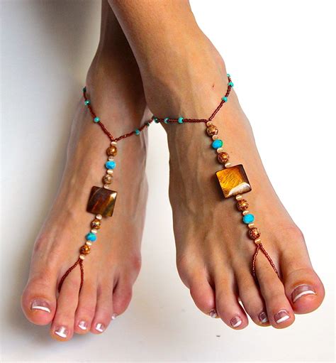 new to baresandals on etsy stunning boho chic beaded barefoot sandals foot jewelry handmade