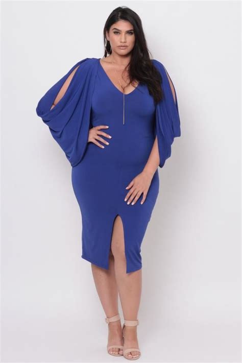 Plus Size Cold Shoulder Grecian Dress Royal Blue Curvy Sense Plus Size Outfits Plus Size