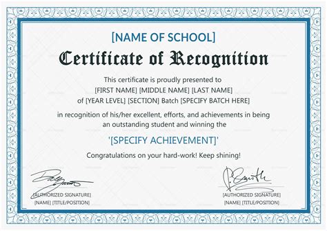 Certificate of recognition is awarded to individuals at educational institutes, offices as well as other organizations. Certificate Of Recognition Template Word Deped ...