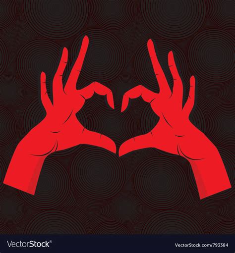 Heart Shaped Hands Royalty Free Vector Image VectorStock