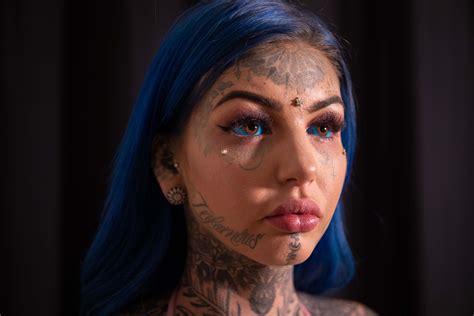 Dragon Girl Amber Luke Reveals She Went Blind For Three Weeks After Getting Blue Tattoos On