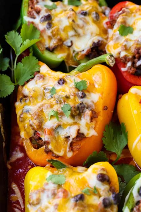 Cheesy Mexican Stuffed Bell Peppers Mantitlement