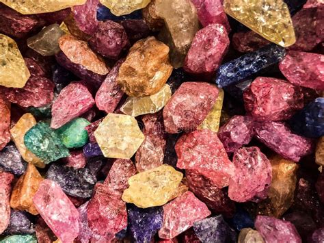 Colored Quartz Crystals In Bulk Stock Photo Image Of Stones Pebbles