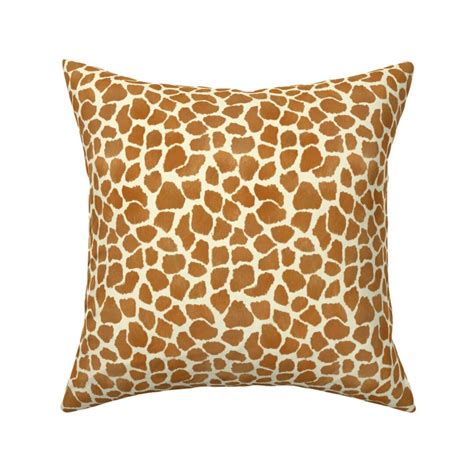 Brown Animal Print Throw Pillow Giraffe Spots By Etsy