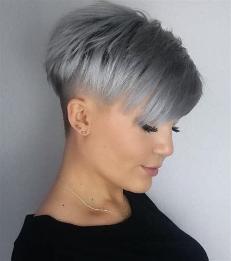 choppy pixie undercut short hair model short grey hair short hair cuts for women model hair