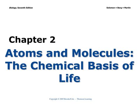 Ppt Atoms And Molecules The Chemical Basis Of Life Powerpoint