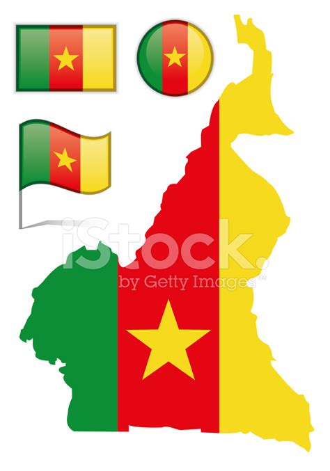 Cameroon Map And Flag Stock Photo Royalty Free Freeimages