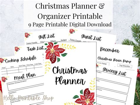 Printable Christmas Planner Printable Holiday Planner Etsy