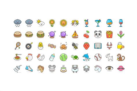 Free 100 Cute Emoji Vector Icons Collection Dribbble Graphics