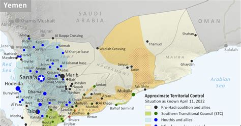 Yemen Control Map Report Truce Pauses Fighting April